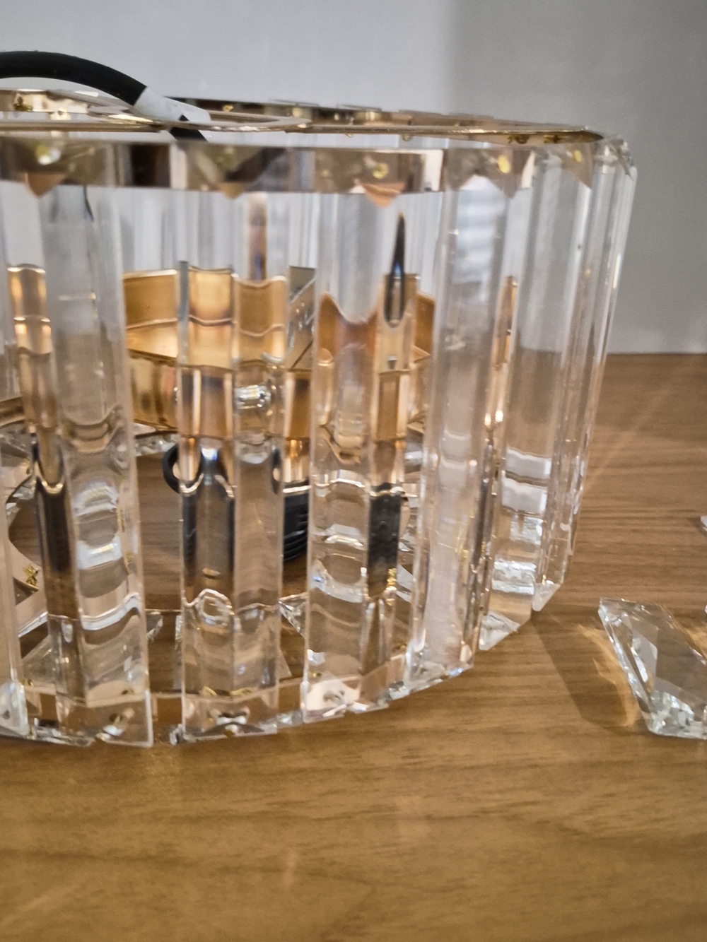 ​Modern Crystal Flush Mount Ceiling Light Gold Drum Chandelier Fixture NIB - Picture 5 of 14
